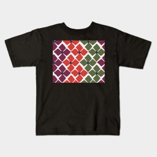 Bright and zingy floral zig zag Kids T-Shirt